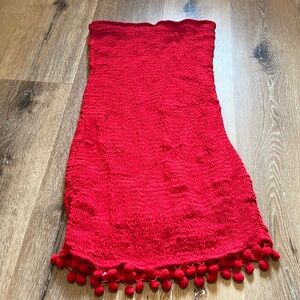 Wild Honey Strapless Red Dress Large